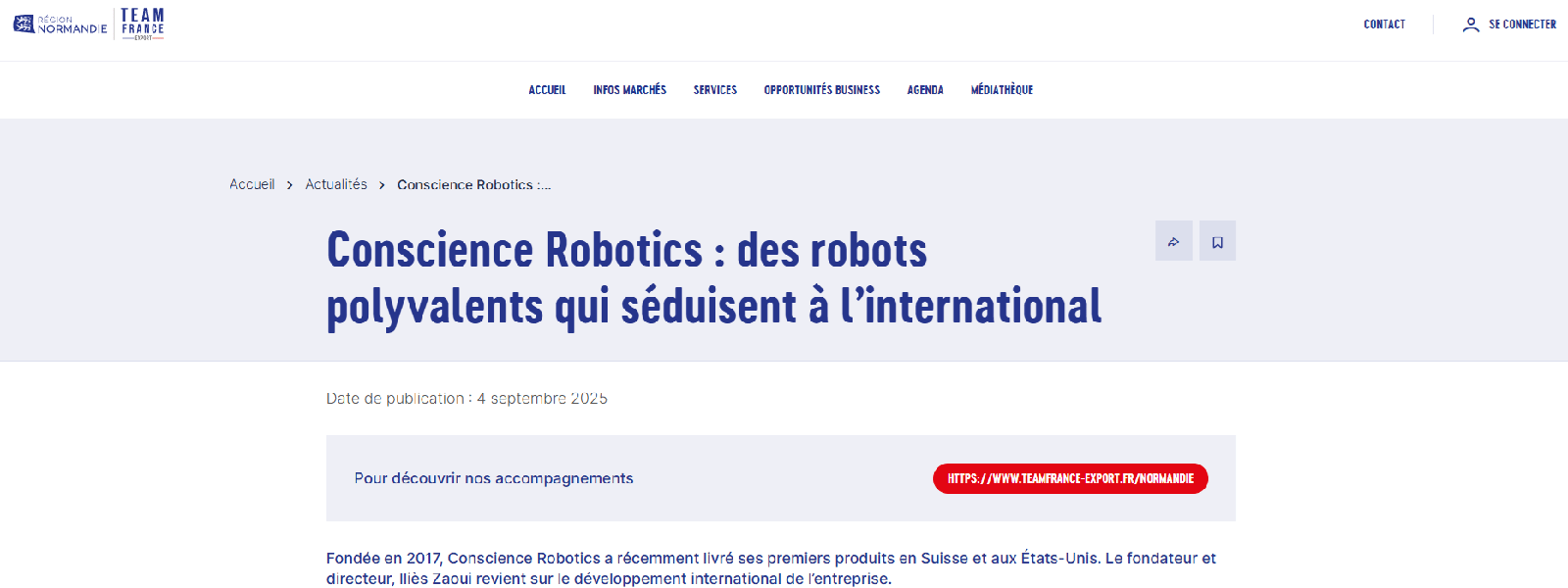 Des robots polyvalents qui séduisent à l’international.